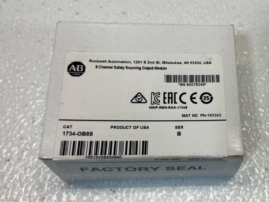 Allen-Bradley 1734-OB8S 8 Channel Safety Sourcing Output Module SER B