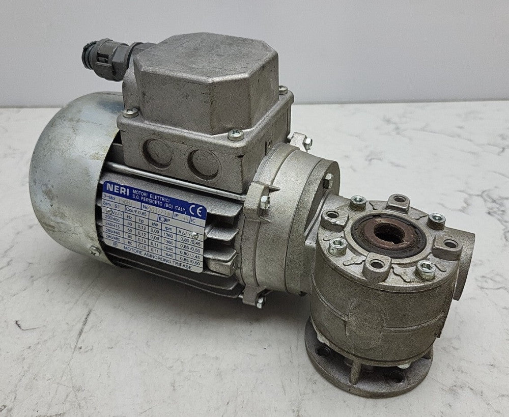Neri Motor T56B4 Gearmotor Varvel FRS28/FL Worm Gearbox 28:1 Ratio