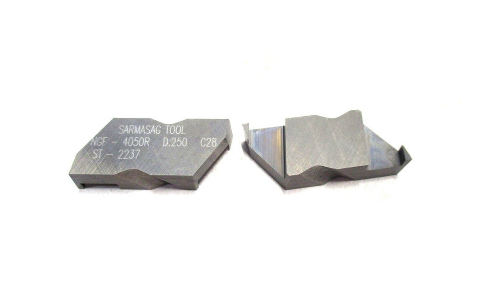 Sarmasag ST-2237 NGF-4050R D.250 C28 Carbide Grooving Insert - Lot of 2