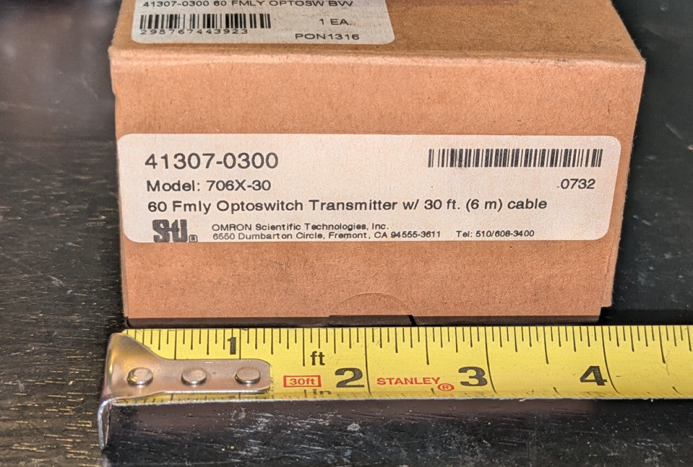 OMRON / STI 41307-0300 Opto Switch Transmitter w Cable NIB