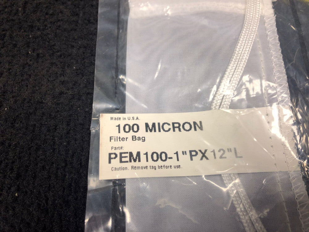 100 Micron Filter Bag. PEM100-1” Pipe X 12” Long