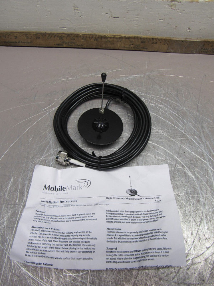 MOBILE MARK HIGH FREQUENCY MAGNET MOUNT ANTENNA 5dBi GAIN IMAG524003XBLK240 NEW