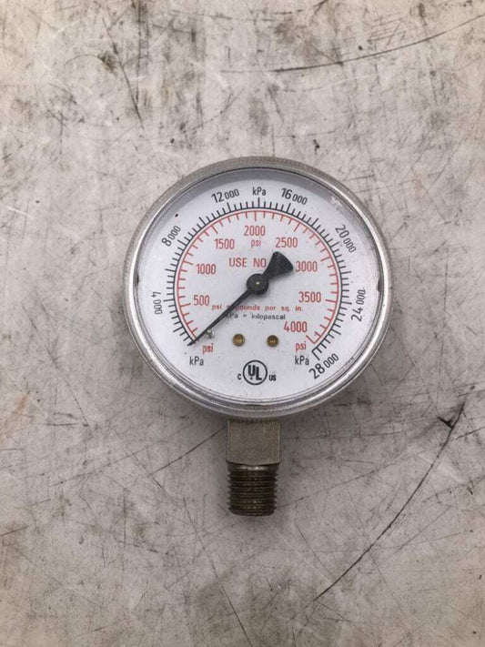 2-1/2" Air Pressure Gauge 100-4000PSI, 1/2"