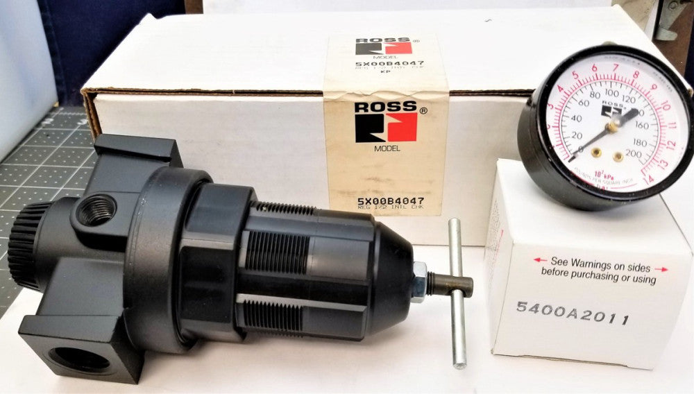 ½” Reverse Flow Air / Pneumatic Regulator 155 SCFM 0-125PSIG ROSS 5X00B4047[Z1B1
