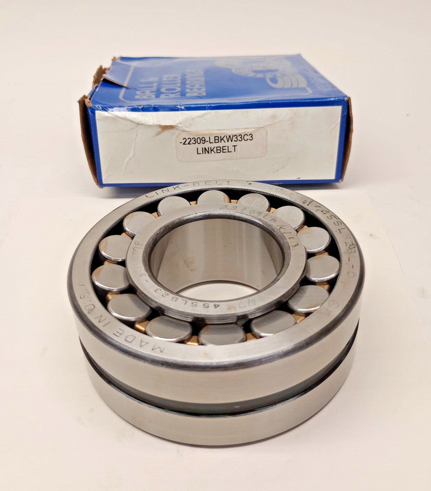 Link-Belt 22309LBKW33C3 Spherical Bearing brass USA taper bore 45/47x100x36mm