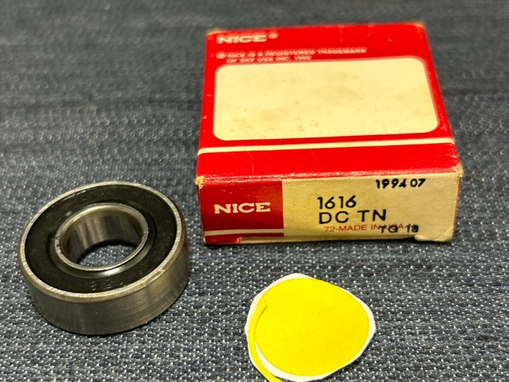 NICE SINGLE ROW BALL BEARING  1616DCTN  1/2" ID 1-1/8" OD 3/8" WIDTH