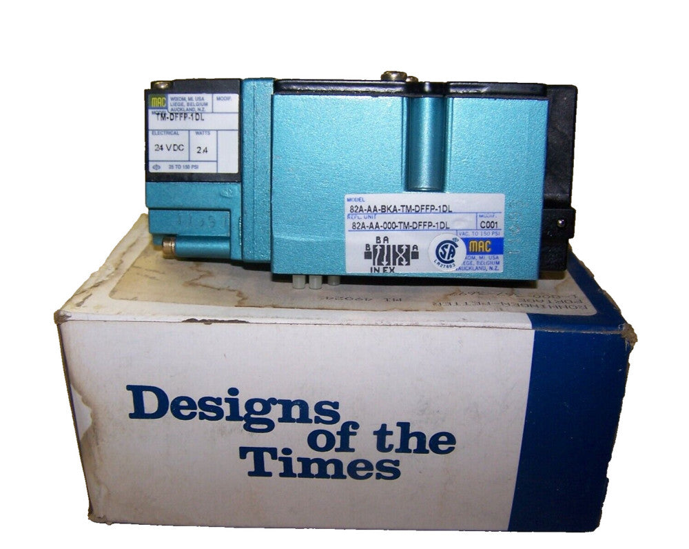 NEW MAC VALVES 24V SOLENOID VALVE 2.4W 25 - 150 PSI  82A-AA-BKA-TM-DFFP-1DL
