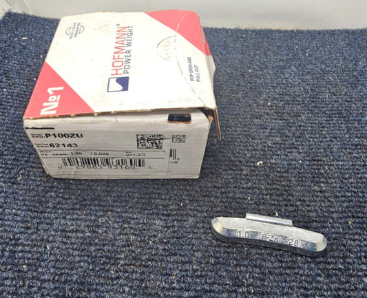 (25 PIECES) Hofmann Power Weights P100ZU Uncoated Zinc Clip-On Wheel Weights 1oz