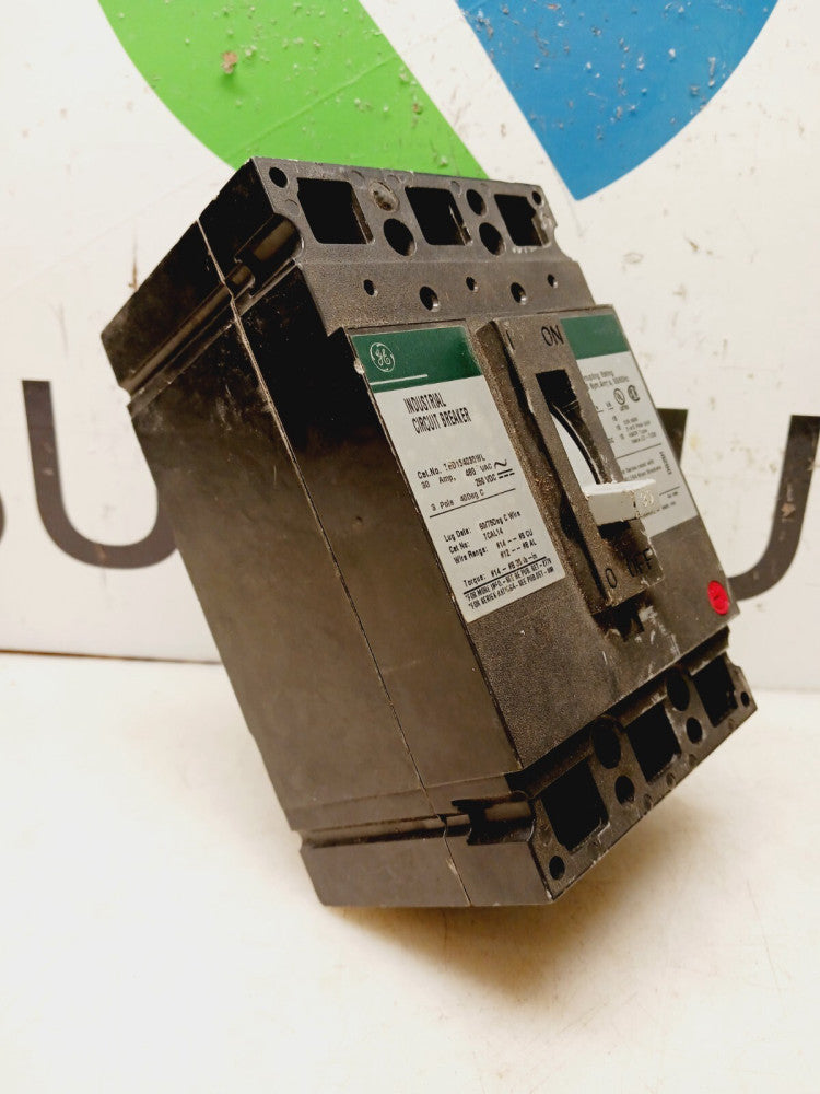 GENERAL ELECTRIC TED134030WL 30 AMP CIRCUIT BREAKER 3 POLE 480 VAC 250 VDC