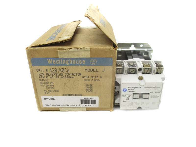 WESTINGHOUSE 6710C53G04 A201K0CA 110/120V 18A NSMP