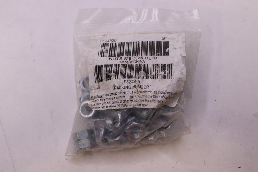 (50-Pk) Imperial Right Hand Hex Nut Class 10.9 Steel Zinc Plated M8-1.25 12452 