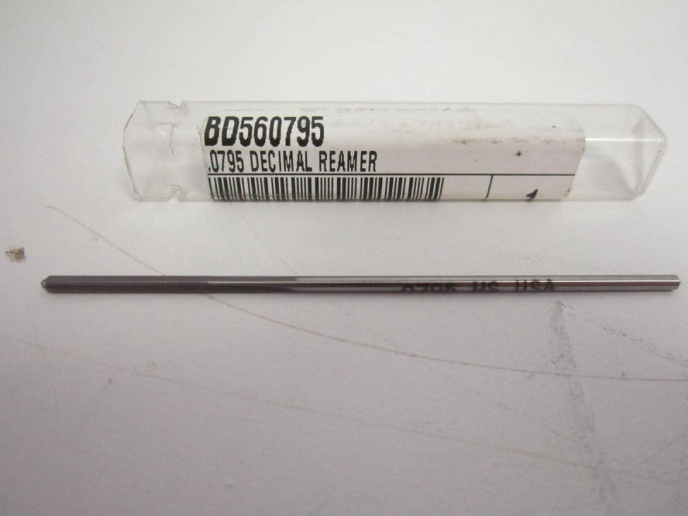 Rapidkut (BD560795) HSS .0795" x 3/4" x 3" OAL Chucking Reamer New