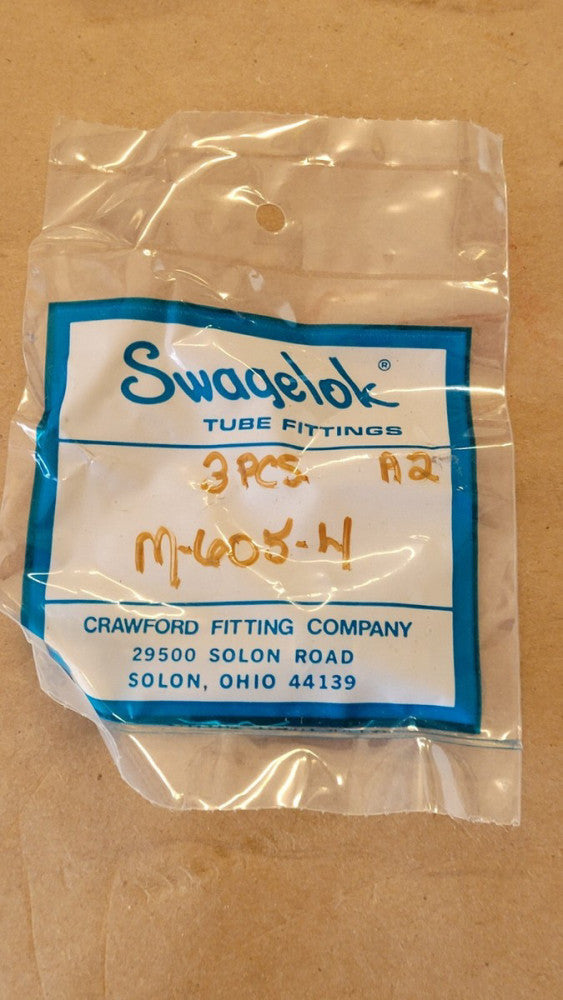 Pack Of 3 Swagelok M-605-4 Tubing Inserts