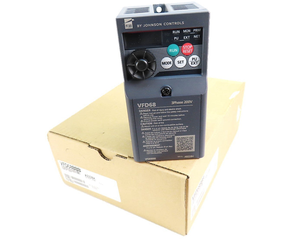 Johnson Controls VFD68BBB VFD68 Variable Frequency Drive 240V 3-Phase 0.1 kw NIB