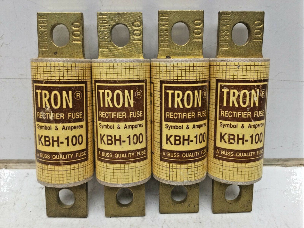 BUSSMANN BUSS TRON KBH-100 RECTIFIER FUSE 100 AMP 500V (LOT of 4)