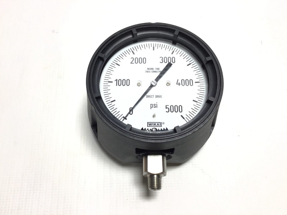 Wika 50302582 Pressure Gauge 1/4" NPT LM 0-5000 PSI Type 232.34DD 4.5"