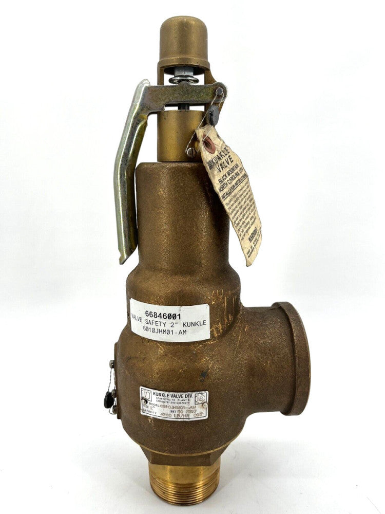 New Kunkle Valve 6010JHM01-AM Safety Relief Valve 2" 50PSI Set Pressure