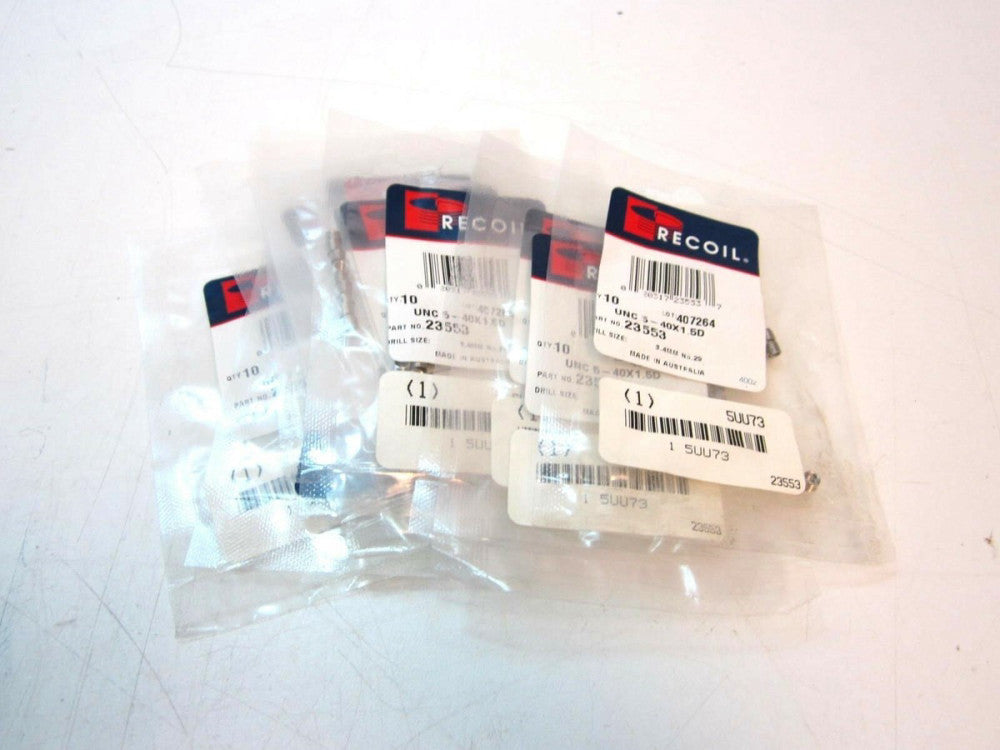 Recoil RH UNC 5-40 x 0.188 mm. Free Running Helical Thread Inserts - Lot of 100