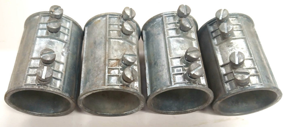 HALEX EMT SET-SCREW COUPLING TRADE LI30 SIZE 1-3/4" OAL 2-7/8"  LOT OF 4
