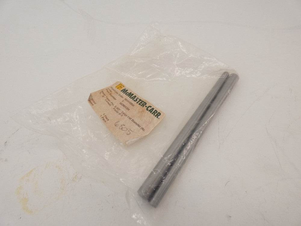 *Lot of 2* McMaster-Carr 98390A388 Steel Taper Pin 0.409" Long End Diameter 6...