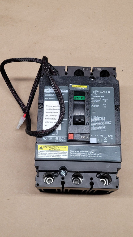Square D HGL36000S15 PowerPact HG 150 150A Molded Case Switch No.2