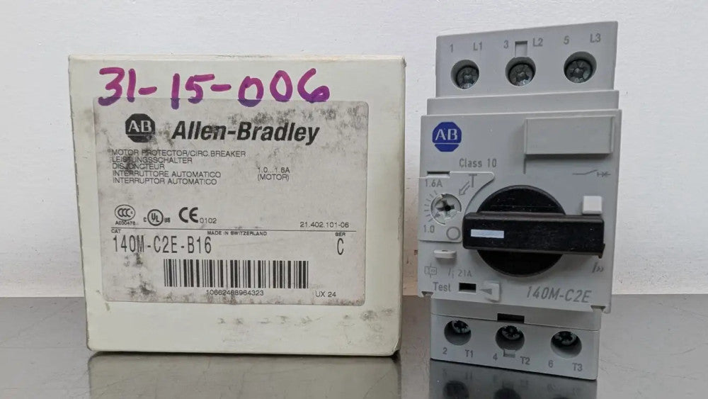 Allen-Bradley 140M-C2E-B16 Motor Protector/Circuit Breaker Ser C 1.0-1.6A