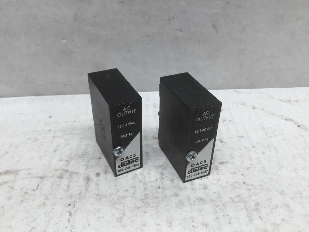 duTec OAC5 AC OUTPUT Module, Digital, 12-140 Vac (Lot of 2)