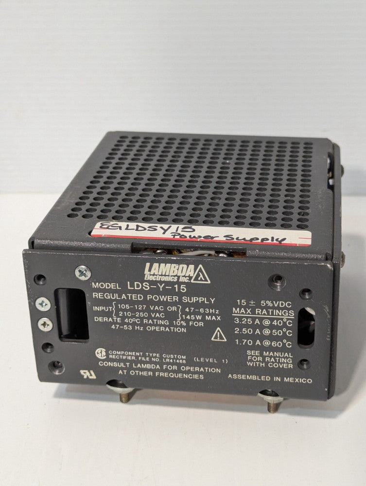 Lambda LDS-Y-15 Regulated Power Supply+Returns
