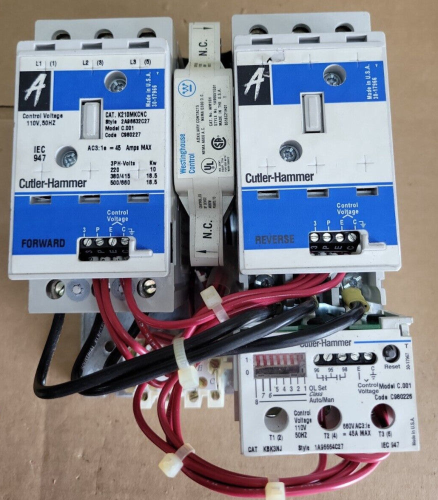 Cutler-Hammer k210mkcnc reversing stater 110v coil