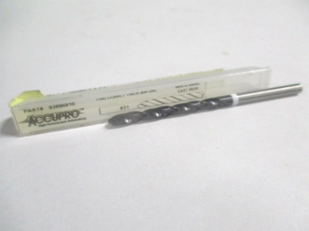 (1W60404-AC) #21 43mm x 75mm OAL 118° Cobalt RH Straight Tapered Jobber Drill 