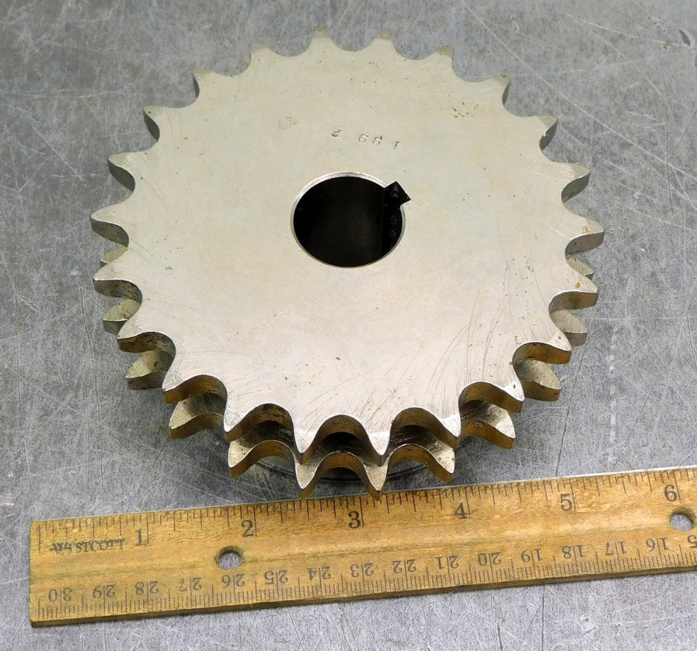 Martin D50B22H Double Roller Chain Sprocket #50 22 Teeth 1" Bore Keyed