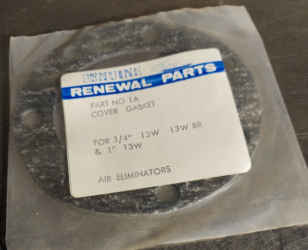 Spirax Sarco P/N 1A Cover Gasket for 3/4" 13W, 13W BR & 1" 13W. Air Eliminators