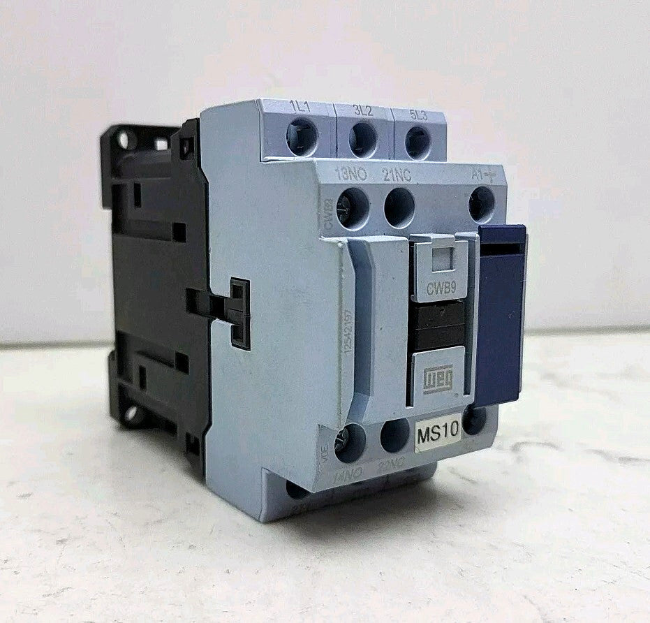 Weg CWB9 9A/25A 4kW/11kW 3 Pole Contactor 1NO+1NC Aux 24V DC Coil Used See Pics