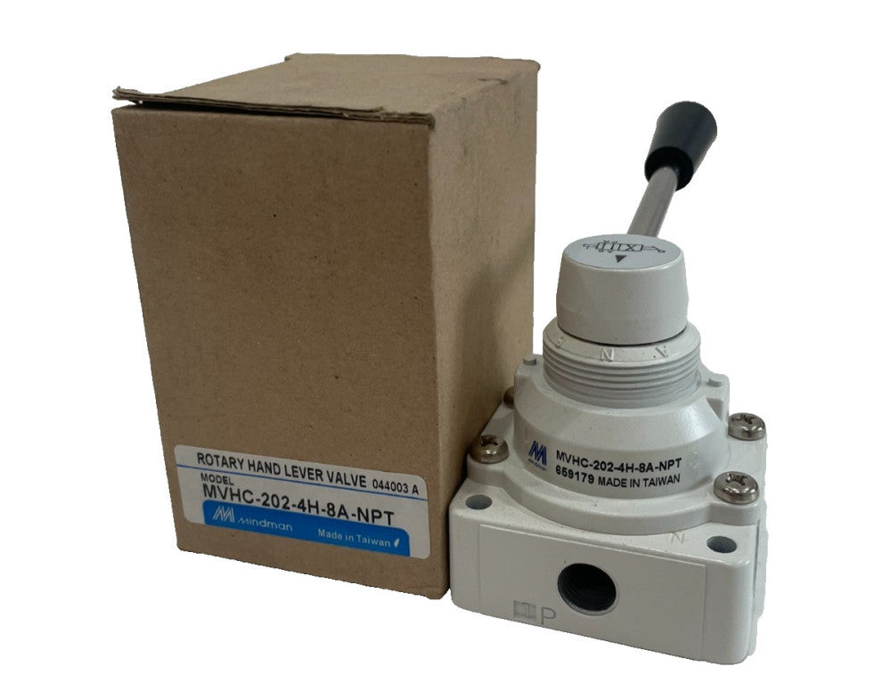 NEW MINDMAN MVHC-202-4H-8A-NPT ROTARY HAND LEVER VALVE MVHC2024H8ANPT