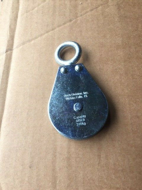 685 Lbs. Load Limit Swivel Eye Snatch Block Single Sheave Pulley 2-1/2 (NEW)
