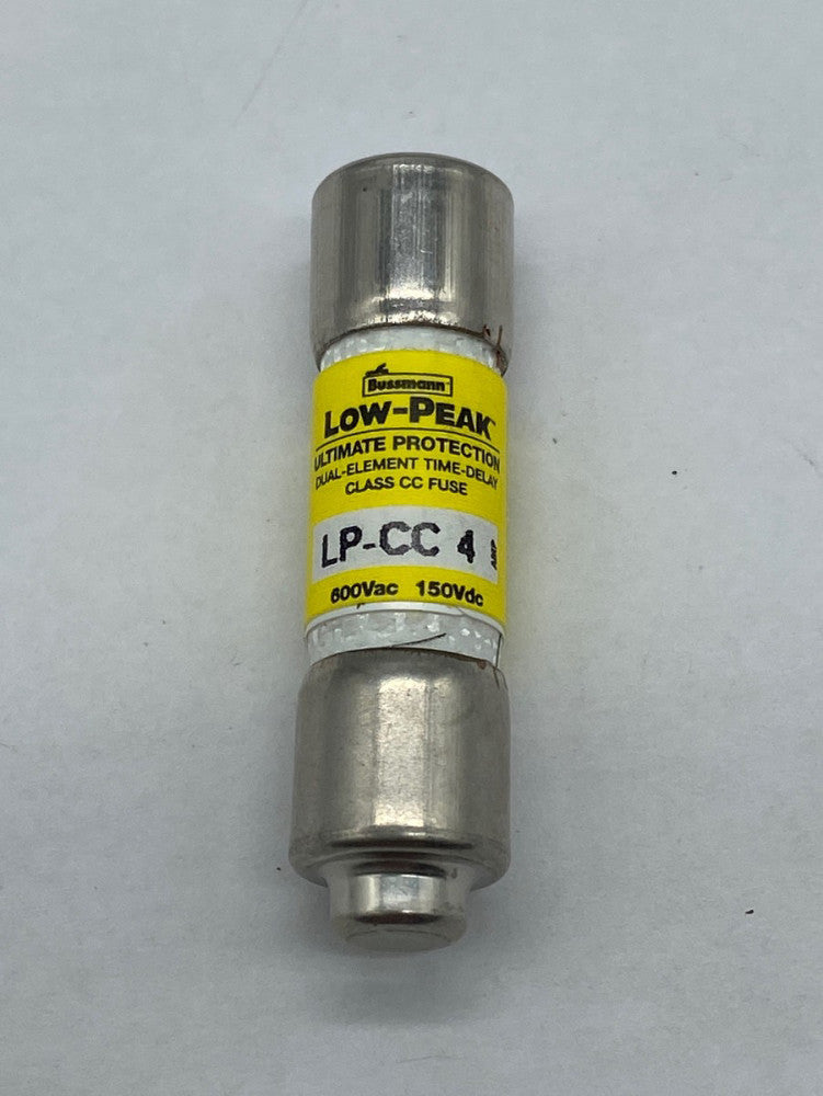 Bussmann LP-CC 4 Low-Peak Time Delay Fuse 600VAC 150VDC 4Amp Class CC 