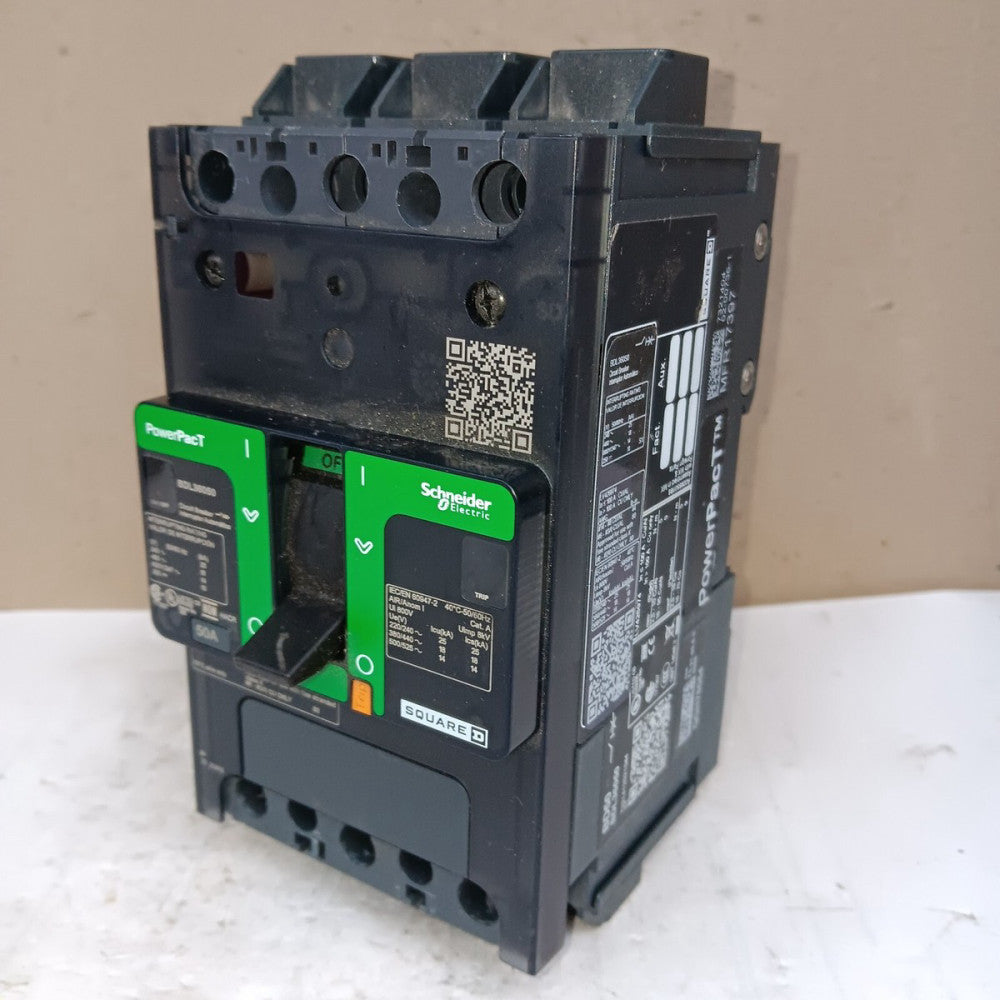 SQUARE D 50 AMP CIRCUIT BREAKER 3 POLE 600 VAC BDL36050