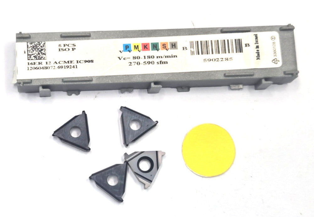 ISCAR*16ER 12 ACME IC908*THREADING INSERT*****LOT OF 4