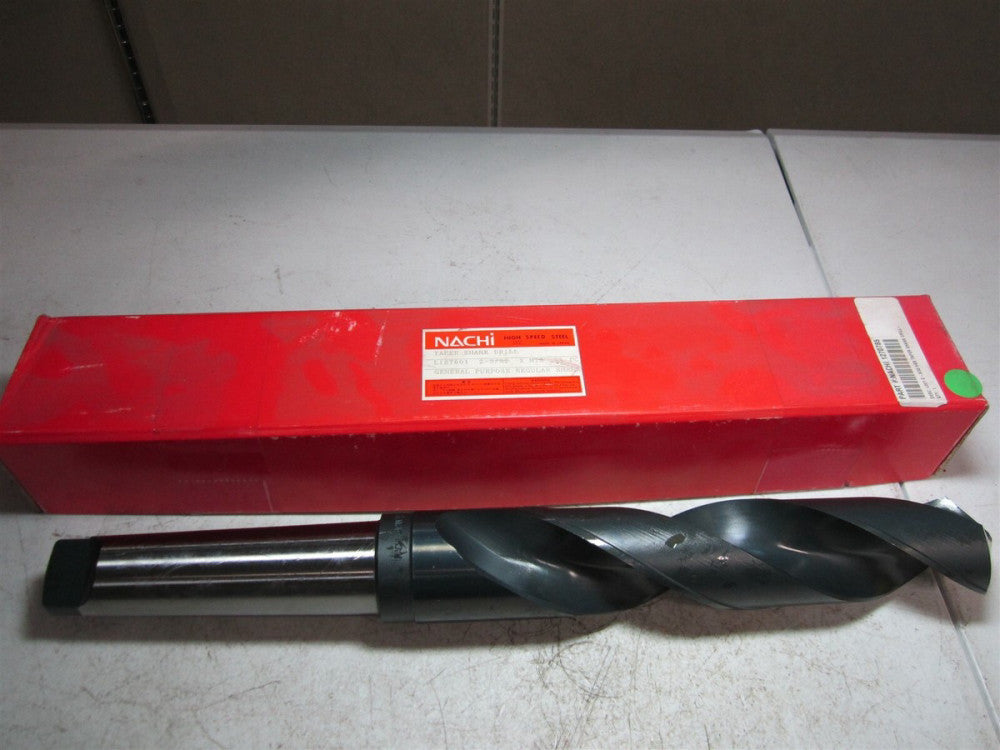 Nachi (1270785) 2-3/32" Size, 5MT 118° High Speed Steel Taper Shank Drill