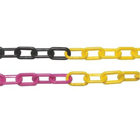 Zoro Select 50029-100 Plastic Chain, Black/Yellow, 100 Ft Length, Gloss