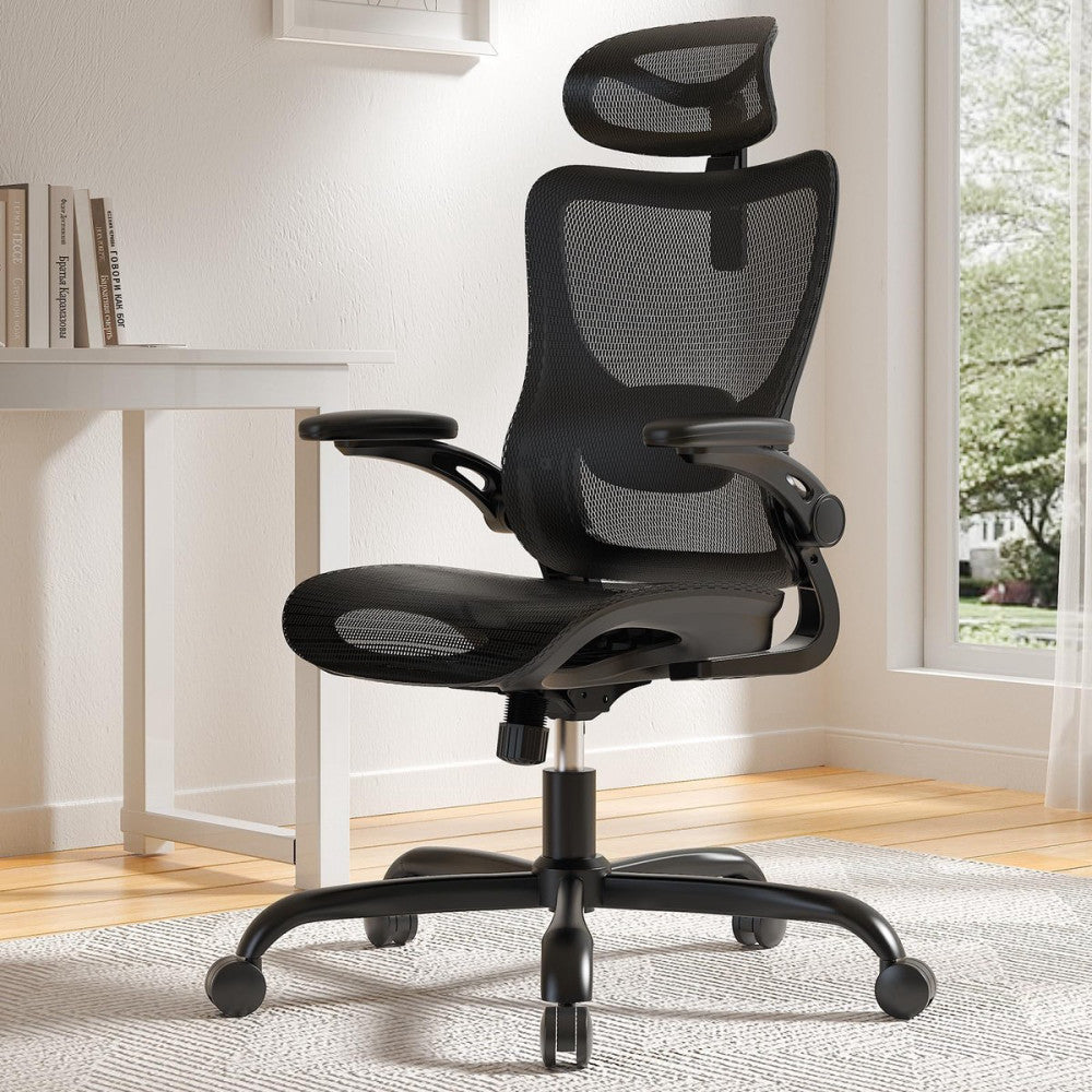 Ergonomic Mesh Office Chair High Back Home Office Desk Chair with Adaptive Lu...