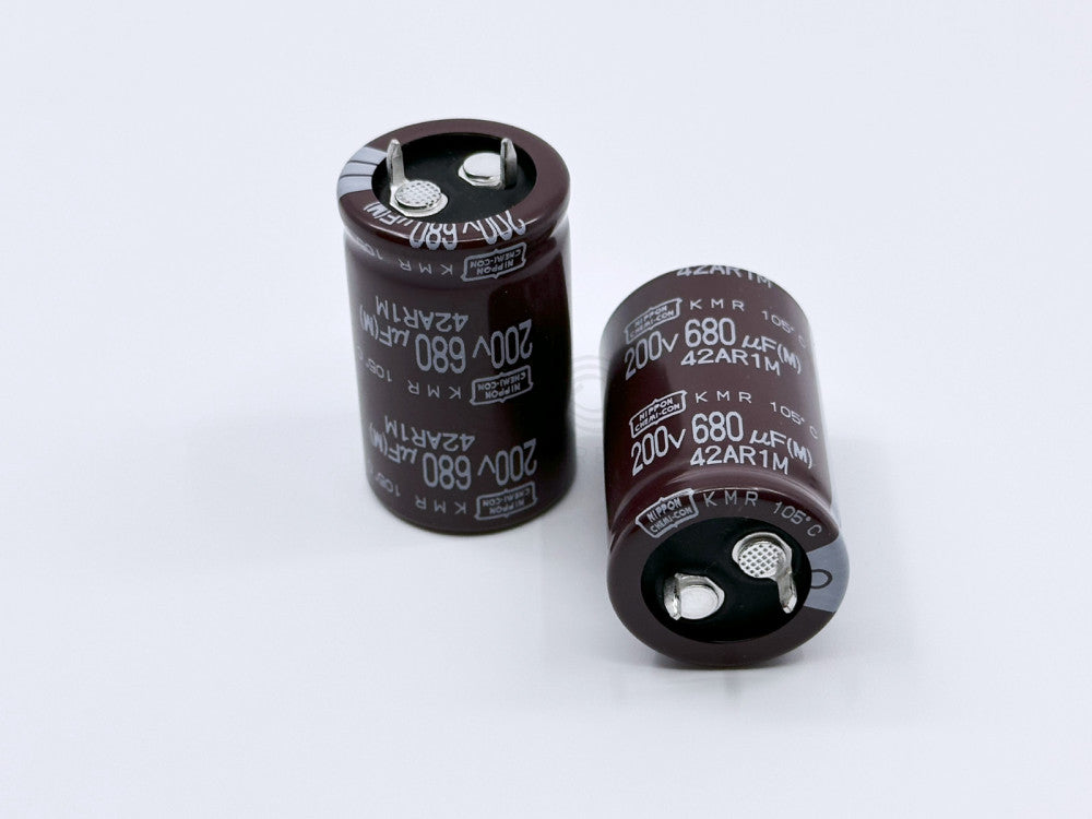 2X EKMR201VSN681MP35S Chemi-Con 680uF 200V 22x35 Snap In Electrolytic Capacitor