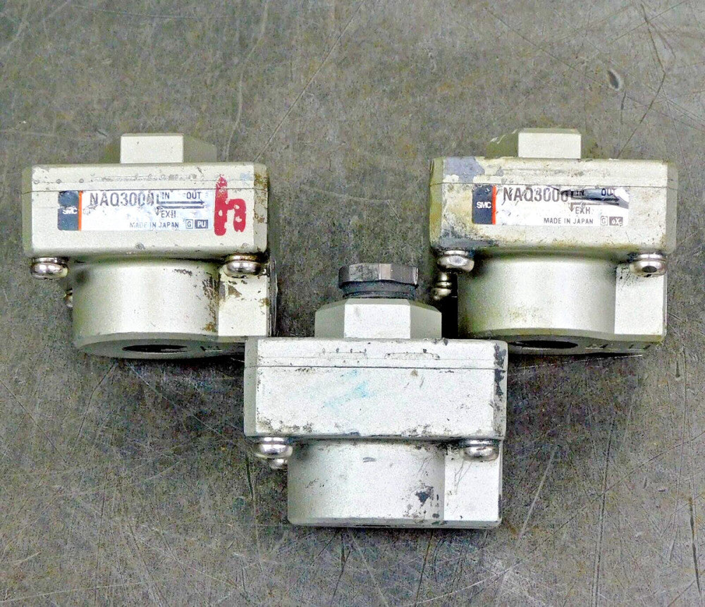 SMC NAQ3000-N02 Quick Exhaust Valve 1/4 in. NPT Lot of Three (3)