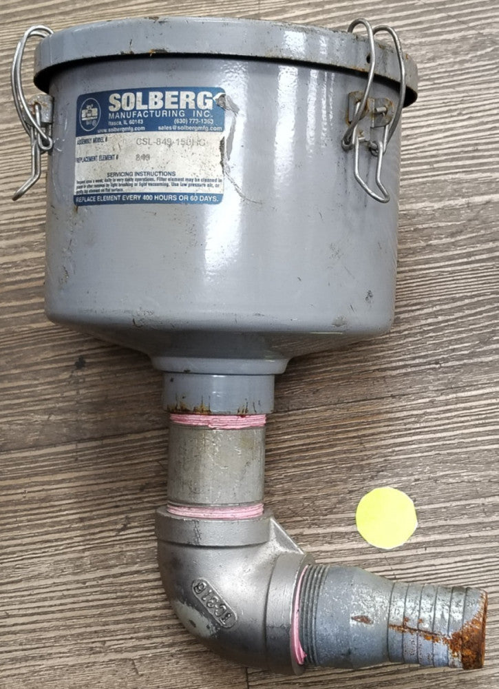 SOLBERG INLET VACUUM FILTER 1-1/2" FPT 80 CFM MAX FLOW CSL-849-150HC