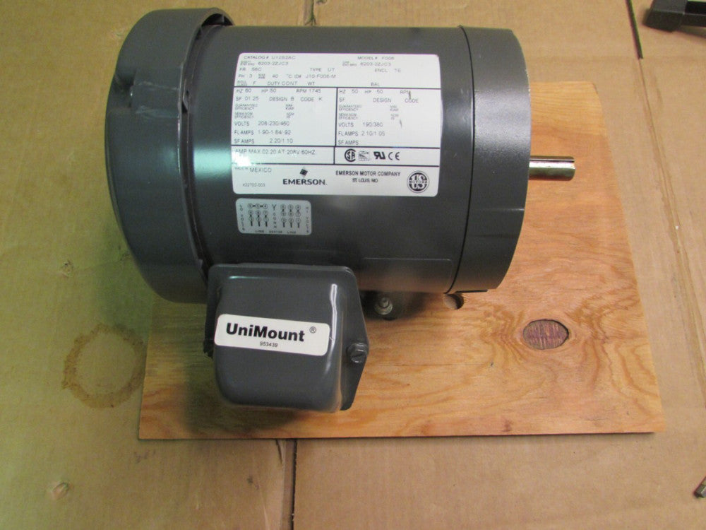 EMERSON, U12S2AC, 1/2HP ELECTRIC MOTOR, 5/8" SHAFT, NEW, MAKE OFFER!!