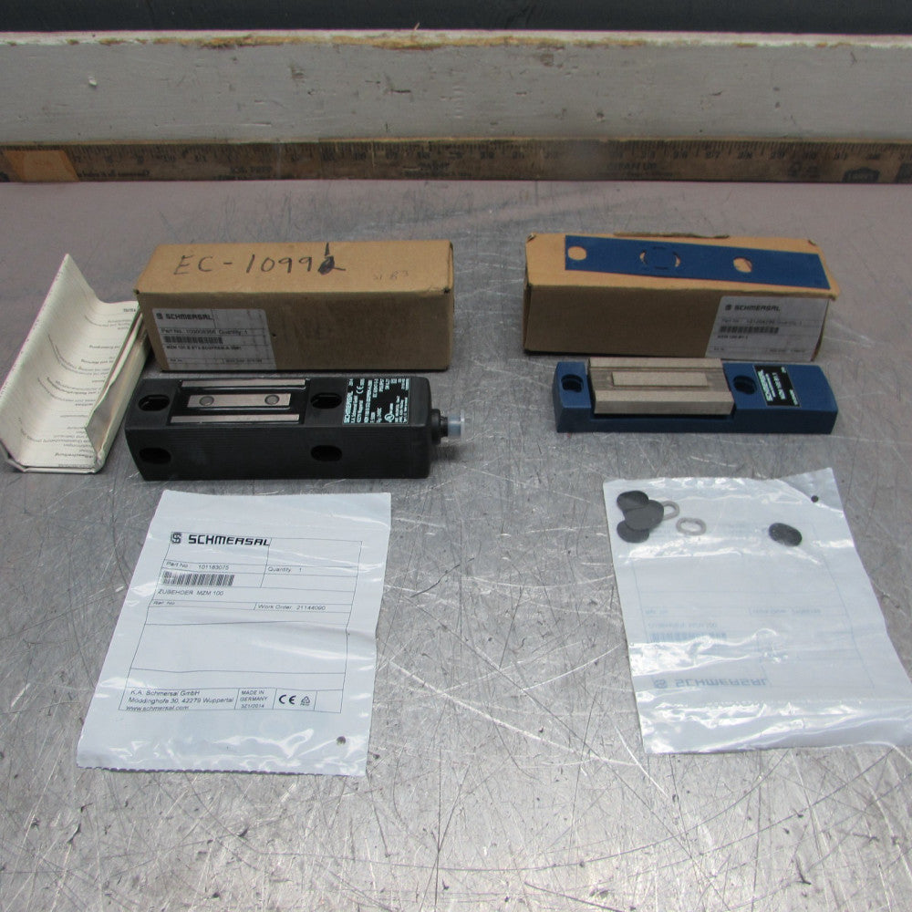 NEW! SCHMERSAL MZM 100B-ST2-SD2PREM-A  & MZM100-B1.1 , SET of BASE & LOCK, NIB!