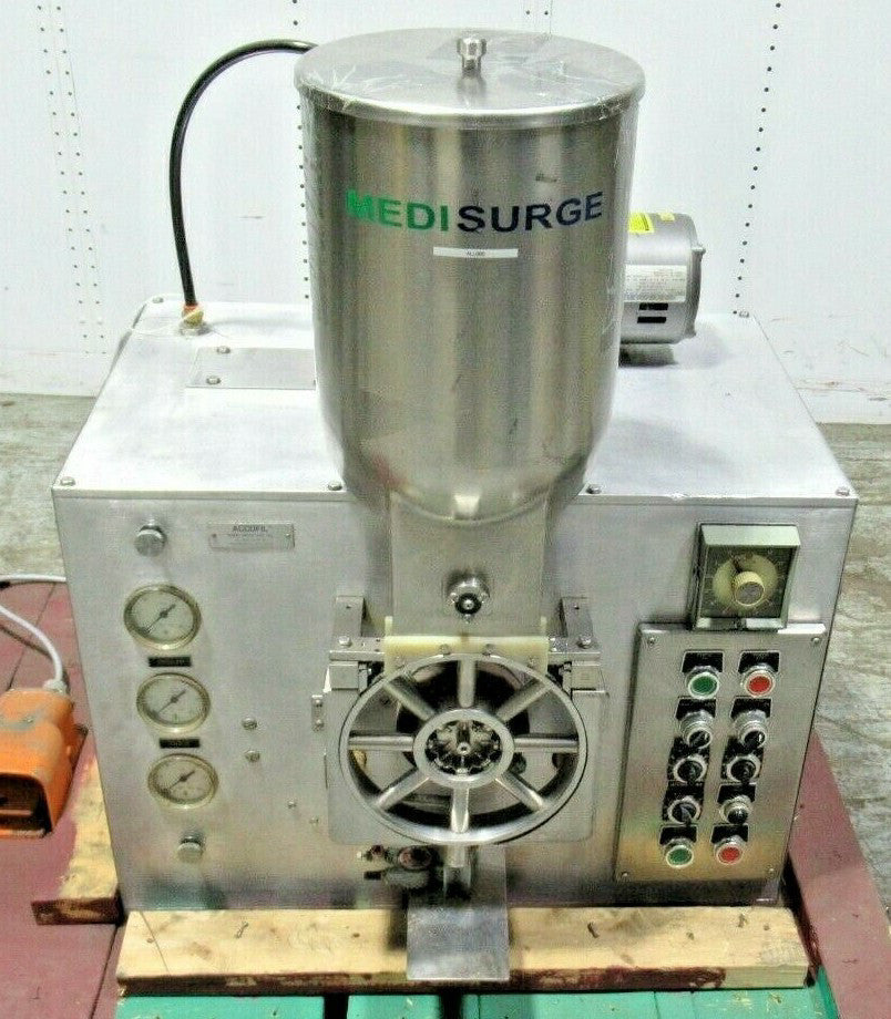 Perry Model E-1300, semi automatic, vacuum powder filler