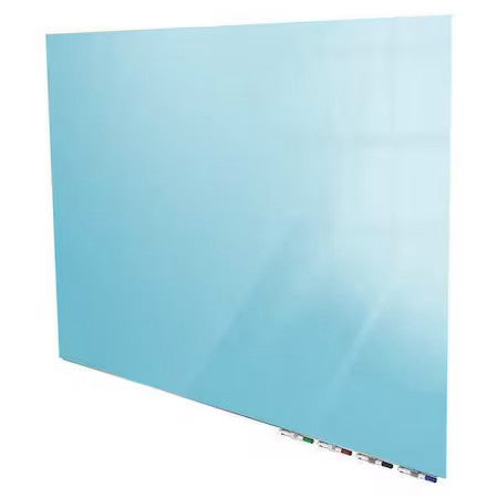 Ghent Ariasm23be Dry Erase Board, Glass, 24 In, 36 In, No Frame Frame, Blue,