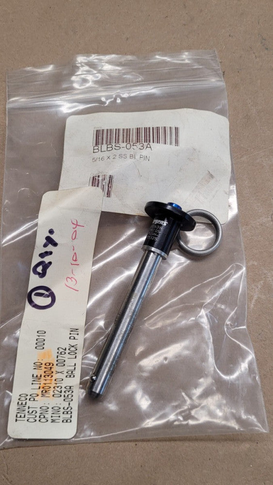 Jergens 800638 CB2.0S Ball Lock Pin 5/16" x 2"