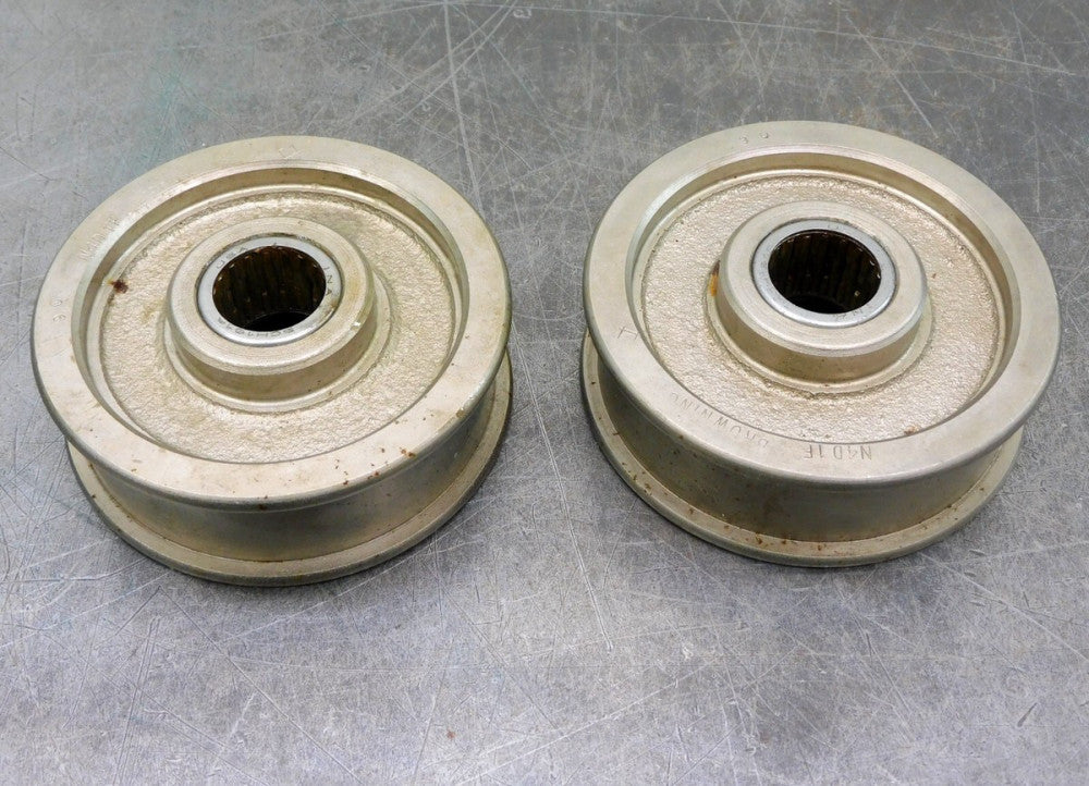 Browning N4D1F Belt Idler Sheave Pulley 4-3/8" DIA 1" Bore Lot of Two (2)